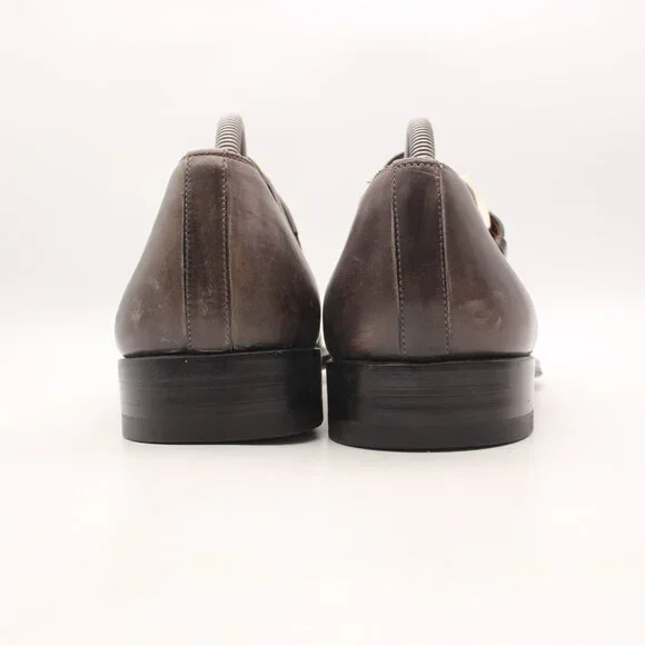 Magnanni Marco II Grey Single Monk Strap Men's Size 9.5 M Dress Shoes